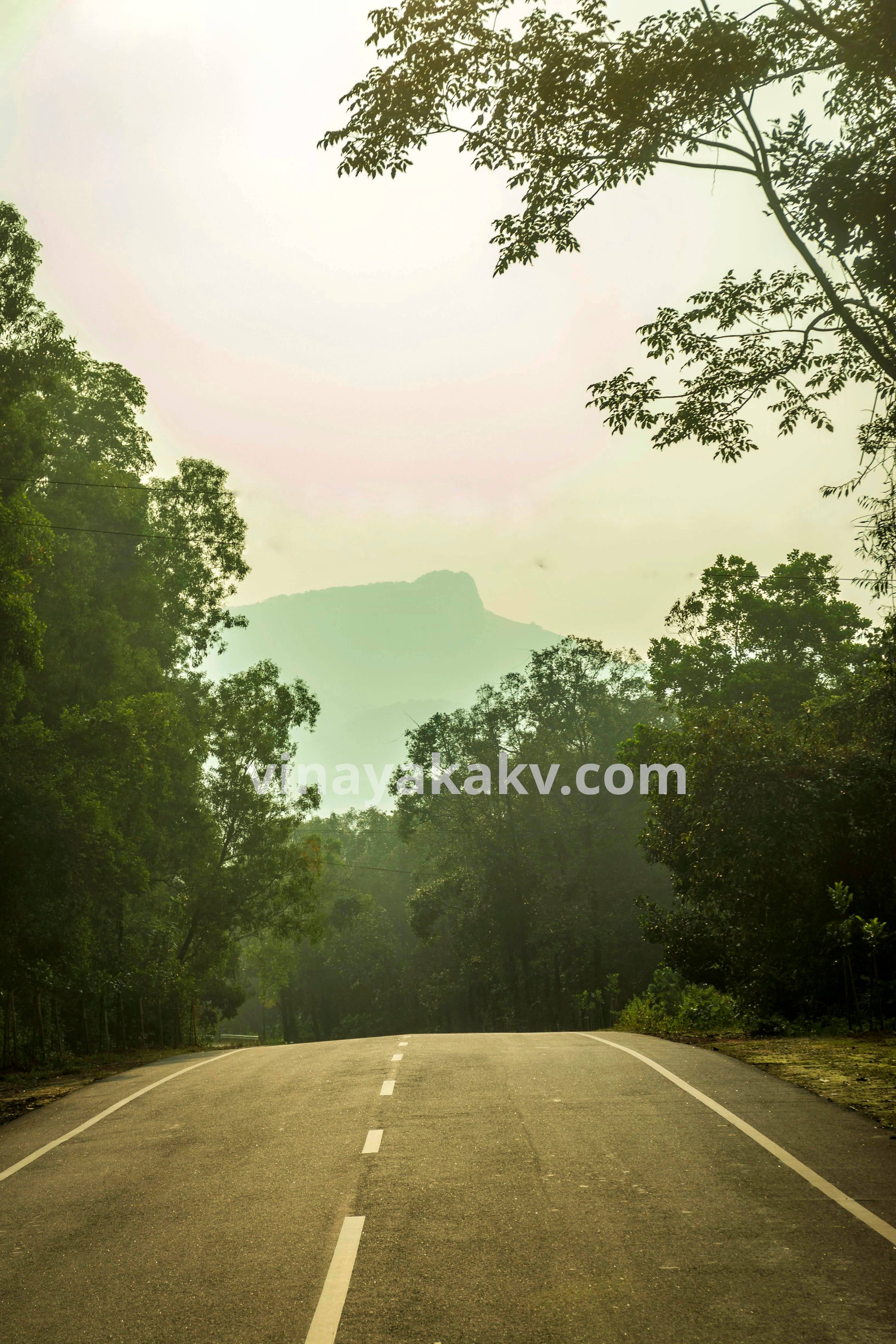 The rock face of Kuriṃjālu as seen near Bajagol̤i