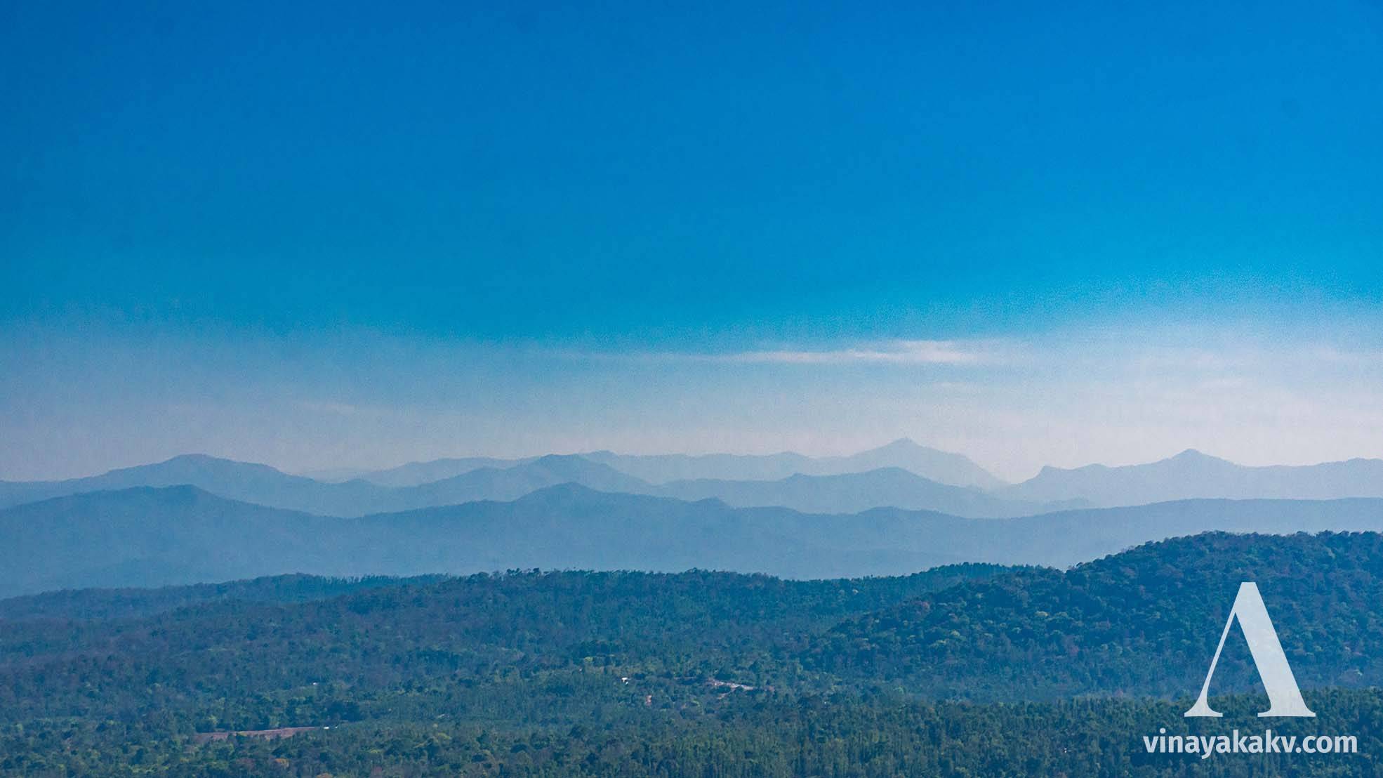 The _Mullayyanagiri peak_ is the highest point in the last layer of mountains.