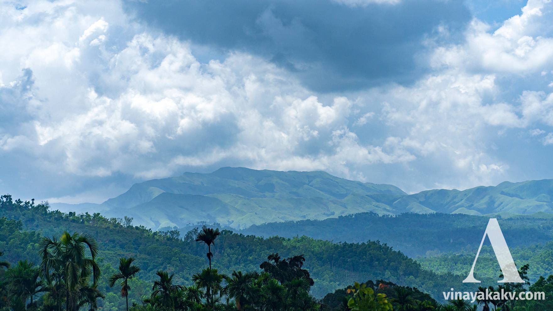Blend of clouds and sun lighting the mountains