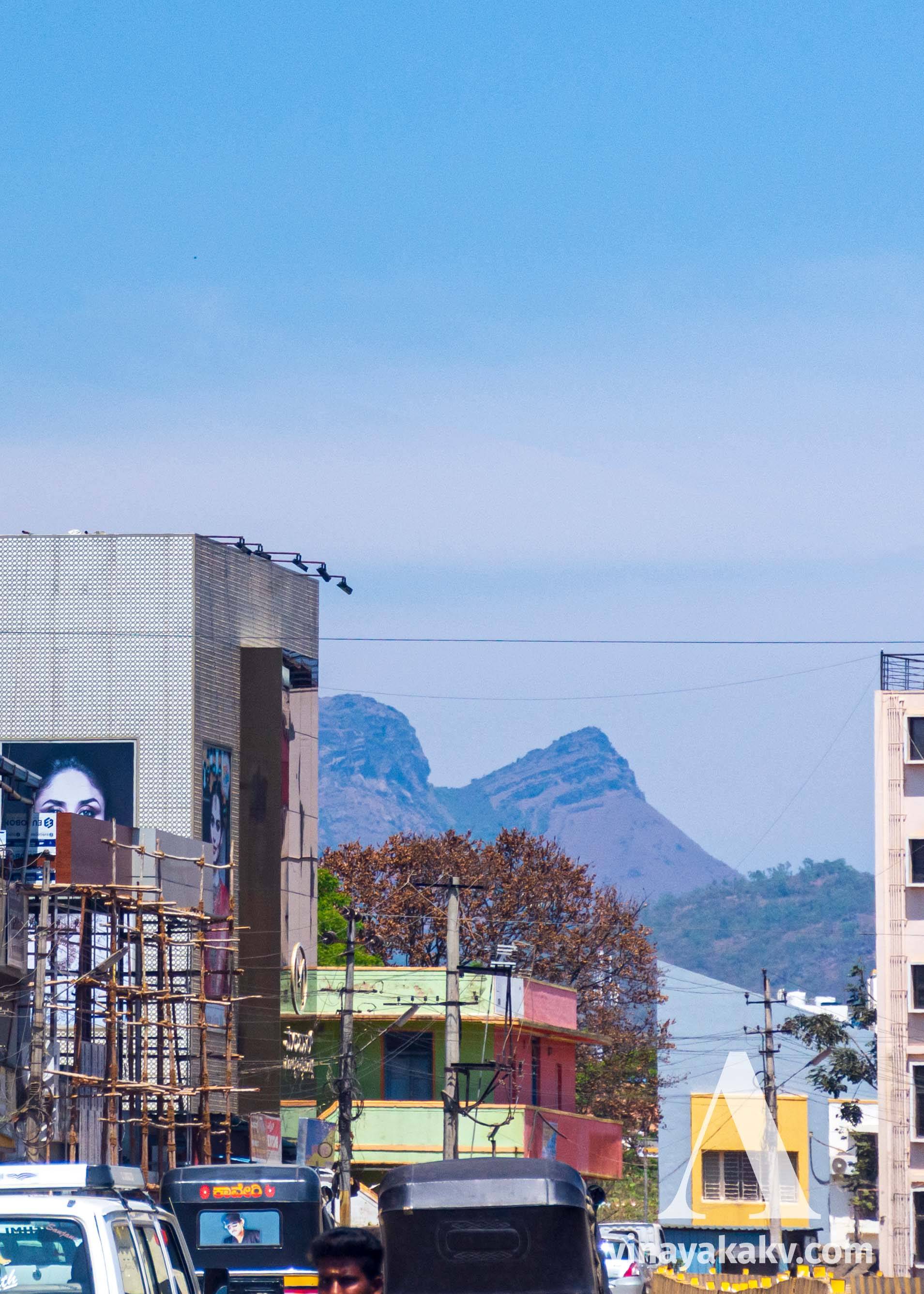 _Devirammana Betta_ peak, as seen from _Chikkamagalur_ city.